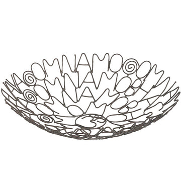 Recycled Metal Om Namo Mantra Bowl