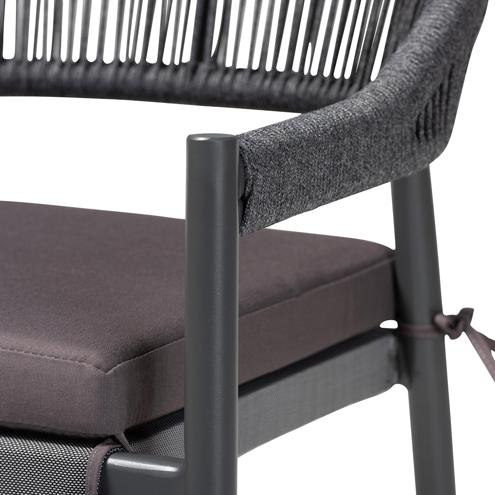 Brady Grey Outdoor Dining Chair