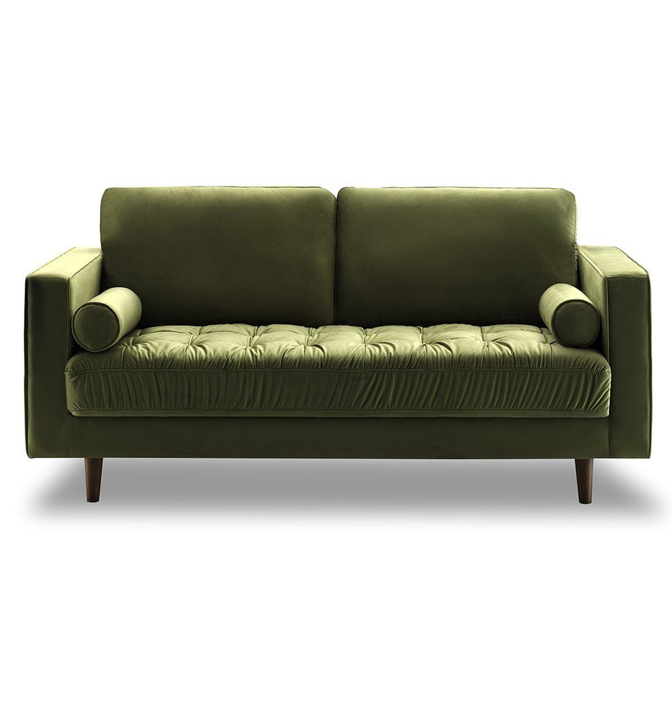 Bente Tufted Velvet Loveseat 2-Seater Sofa - Green